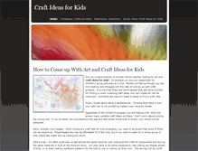 Tablet Screenshot of craftideasforkids.weebly.com