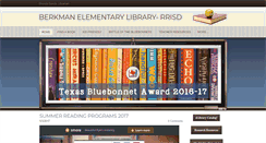 Desktop Screenshot of berkmanlibrary.weebly.com
