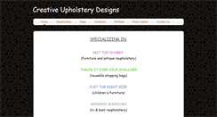 Desktop Screenshot of creativeupholsterydesigns.weebly.com