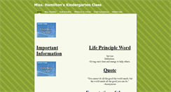 Desktop Screenshot of hamiltonskindergartenclass.weebly.com