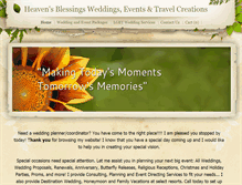 Tablet Screenshot of heavensblessingsweddingsandevent.weebly.com