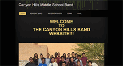 Desktop Screenshot of canyonhillsband.weebly.com