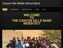 Tablet Screenshot of canyonhillsband.weebly.com