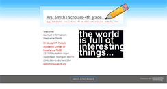 Desktop Screenshot of mrssmithsscholars-4thgrade.weebly.com
