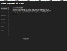 Tablet Screenshot of childsplayband.weebly.com
