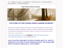 Tablet Screenshot of gospelproclaimers.weebly.com
