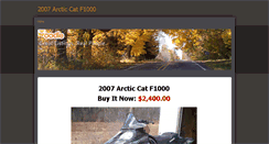 Desktop Screenshot of 2007arcticcatf1000.weebly.com