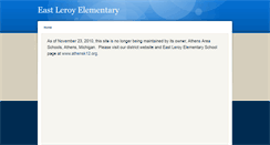 Desktop Screenshot of eastleroyelementary.weebly.com