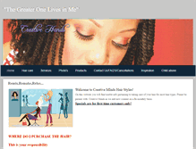 Tablet Screenshot of creativemindshair.weebly.com