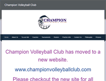Tablet Screenshot of championvolleyballclub.weebly.com
