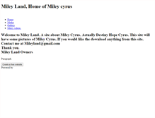 Tablet Screenshot of mileyland.weebly.com