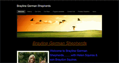 Desktop Screenshot of braylinegermanshepherds.weebly.com