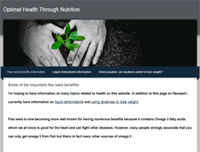 Tablet Screenshot of optimalhealththroughnutrition.weebly.com