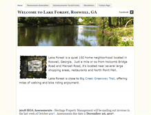 Tablet Screenshot of lakeforesthoa.weebly.com