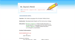 Desktop Screenshot of mrstyronsworld.weebly.com