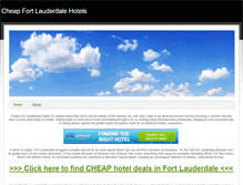 Tablet Screenshot of fortlauderdalefloridahotels.weebly.com