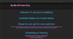 Desktop Screenshot of mysecretrabbitry.weebly.com