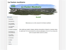 Tablet Screenshot of fusion-nucleaire.weebly.com