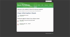 Desktop Screenshot of bowieprecalculus.weebly.com