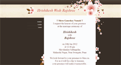 Desktop Screenshot of hrishiwedsrajshree.weebly.com