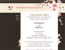 Tablet Screenshot of hrishiwedsrajshree.weebly.com