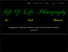 Tablet Screenshot of giftoflifephotography.weebly.com