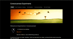 Desktop Screenshot of consciousnessexperiments.weebly.com