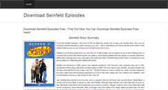 Desktop Screenshot of downloadseinfeldepisodes.weebly.com