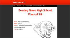 Desktop Screenshot of bghsclassof81.weebly.com