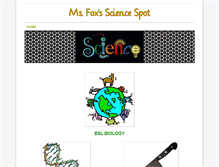Tablet Screenshot of foxsciencespot.weebly.com