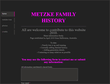 Tablet Screenshot of metzkefamilyhistory.weebly.com