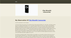 Desktop Screenshot of flipminohdcamcorder.weebly.com