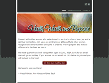 Tablet Screenshot of healthwealthandpurpose.weebly.com