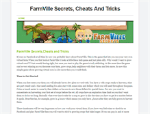 Tablet Screenshot of farmvillesecrets.weebly.com