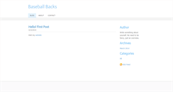 Desktop Screenshot of baseballbacks.weebly.com