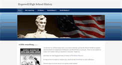 Desktop Screenshot of hopewellhighhistory.weebly.com