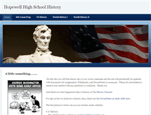 Tablet Screenshot of hopewellhighhistory.weebly.com