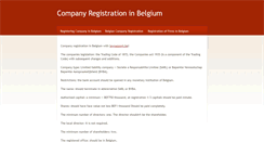 Desktop Screenshot of companyregistrationinbelgium.weebly.com