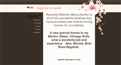 Desktop Screenshot of angelsareusragdolls.weebly.com