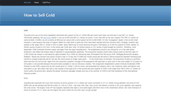 Desktop Screenshot of howtosellgold.weebly.com