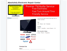 Tablet Screenshot of absolutelyelectronicrepaircenter.weebly.com