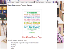 Tablet Screenshot of misskliemchens4thgrade.weebly.com