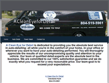 Tablet Screenshot of acleaneyefordetail.weebly.com