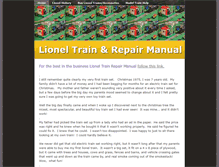 Tablet Screenshot of lionel-train-repair-manual.weebly.com