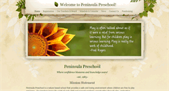Desktop Screenshot of peninsulapreschool.weebly.com