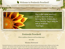 Tablet Screenshot of peninsulapreschool.weebly.com
