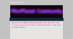 Desktop Screenshot of miniplanetcommunity.weebly.com