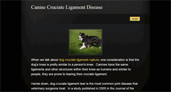 Desktop Screenshot of caninecruciateligamentdisease.weebly.com