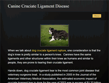 Tablet Screenshot of caninecruciateligamentdisease.weebly.com