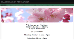 Desktop Screenshot of classicsaigonrestaurant.weebly.com